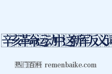 辛亥革命运动中这新军反义词是什么意思的图片